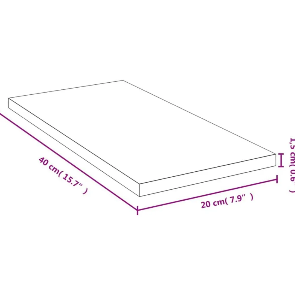 vidaXL Estante de pared de bambú 40x20x1,5 cm Clearance