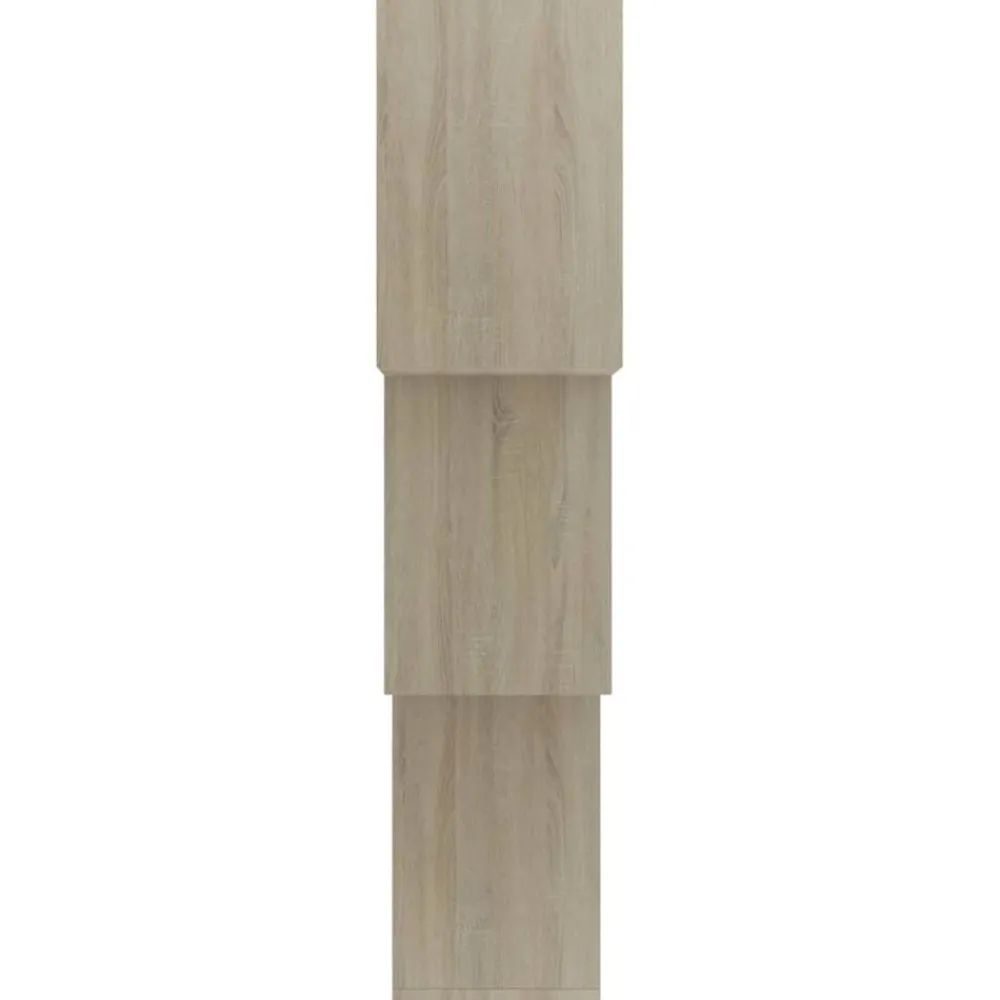 vidaXL Estanterías-Estante de pared de cubo contrachapada color roble 68x15x68cm