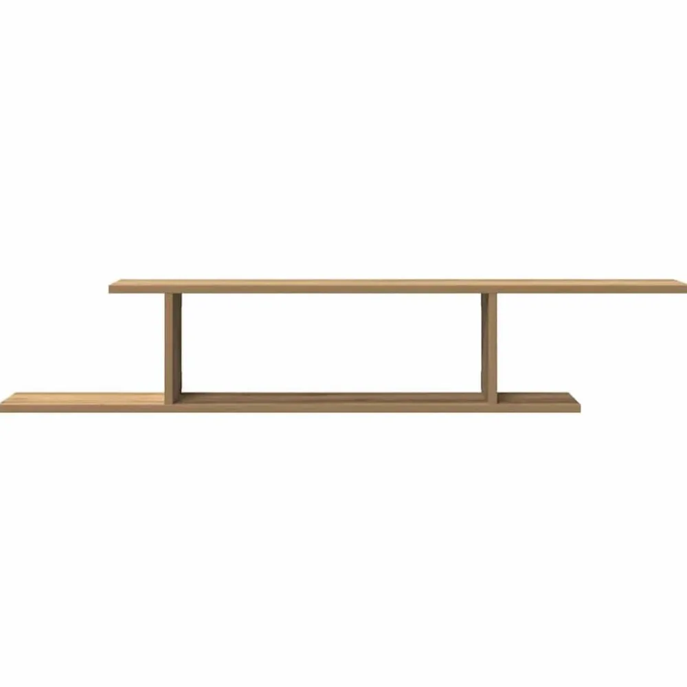 vidaXL Estanterías-Estante de pared de TV madera roble artesanal 125x18x23 cm