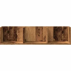 vidaXL Estante de pared de CD madera ingeniería envejecida 75x18x18 cm Madera antigua New