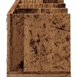 vidaXL Estante de pared de CD madera ingeniería envejecida 75x18x18 cm Madera antigua New