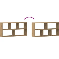 vidaXL Estante de pared madera ingeniería artisian 100x25x50 cm Roble Outlet