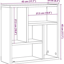 vidaXL Estanterías-Estante de pared madera ingeniería 45x16x45 cm