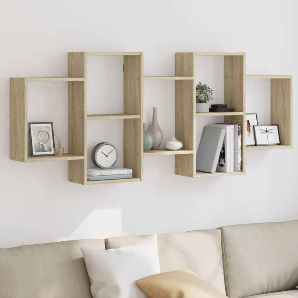 vidaXL Estanterías-Estante de pared madera ingeniería 159x18x65 cm