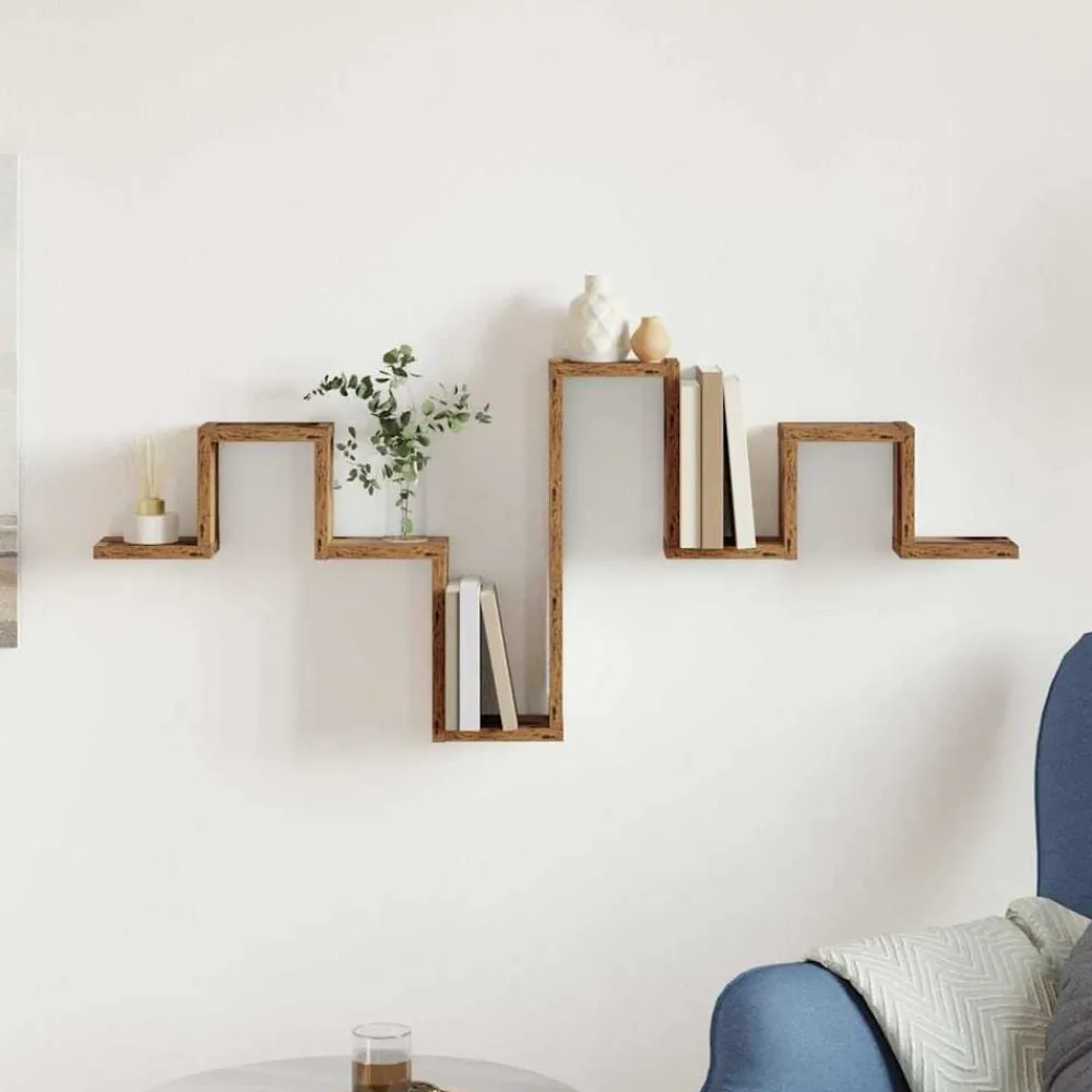 vidaXL Estanterías-Estante de pared Madera vieja 104.5 x 43 x 10 cm