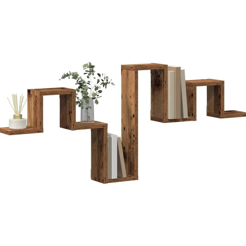 vidaXL Estanterías-Estante de pared Madera vieja 104.5 x 43 x 10 cm