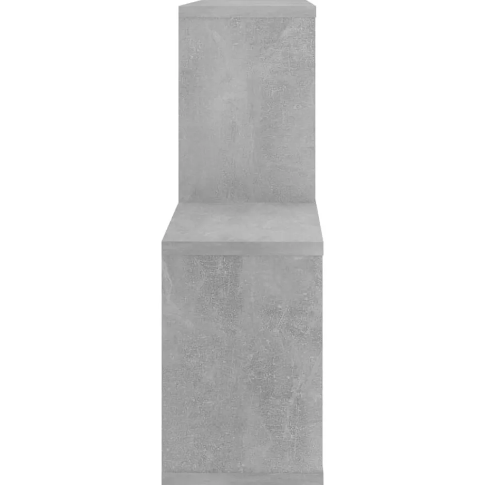 vidaXL Estanterías-Estante de pared madera contrachapada gris hormigón 100x18x53cm