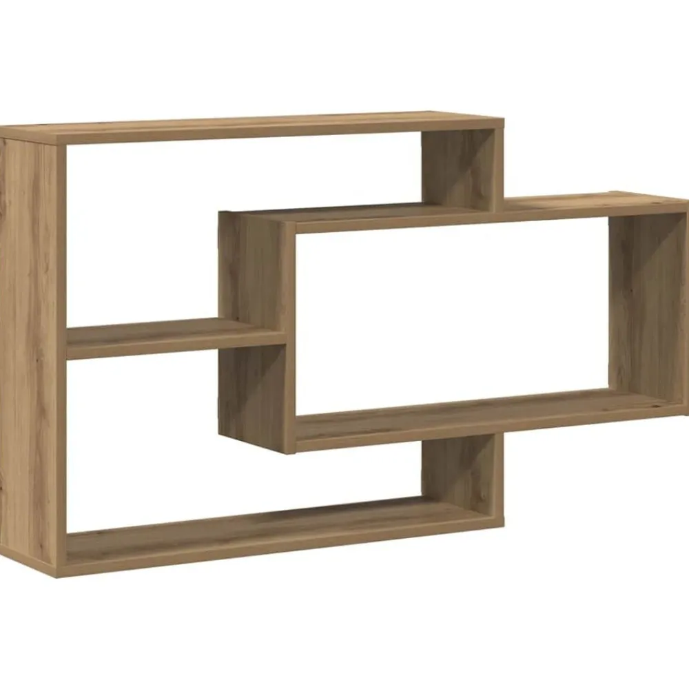vidaXL Estante de pared madera ingeniería roble artisian 104x20x58,5cm Roble artisan Discount