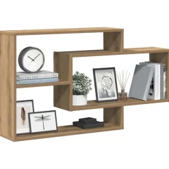 vidaXL Estante de pared madera ingeniería roble artisian 104x20x58,5cm Roble artisan Discount