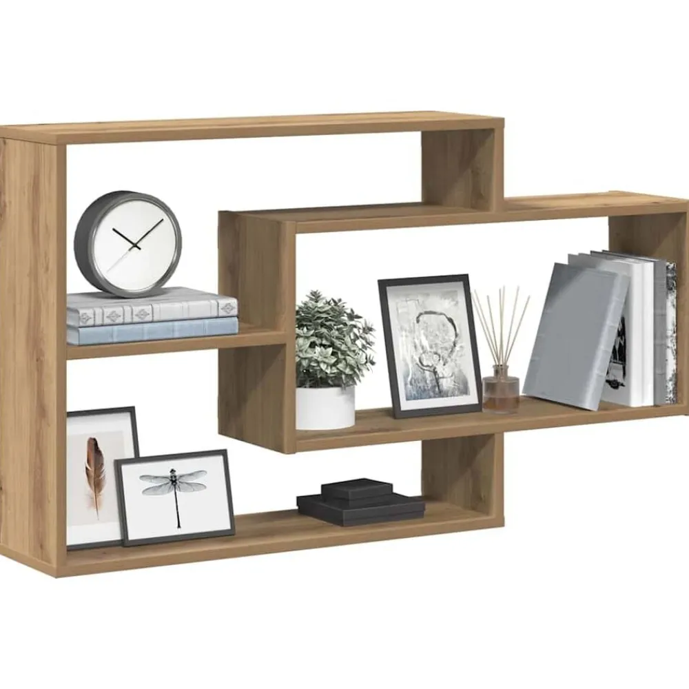 vidaXL Estante de pared madera ingeniería roble artisian 104x20x58,5cm Roble artisan Discount
