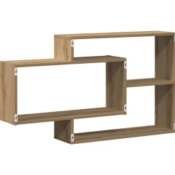 vidaXL Estante de pared madera ingeniería roble artisian 104x20x58,5cm Roble artisan Discount
