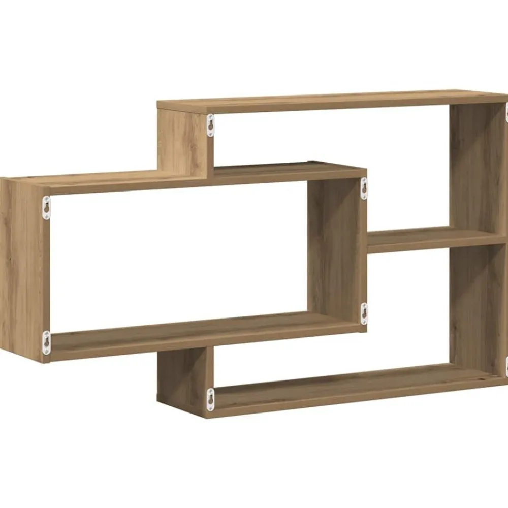 vidaXL Estante de pared madera ingeniería roble artisian 104x20x58,5cm Roble artisan Discount