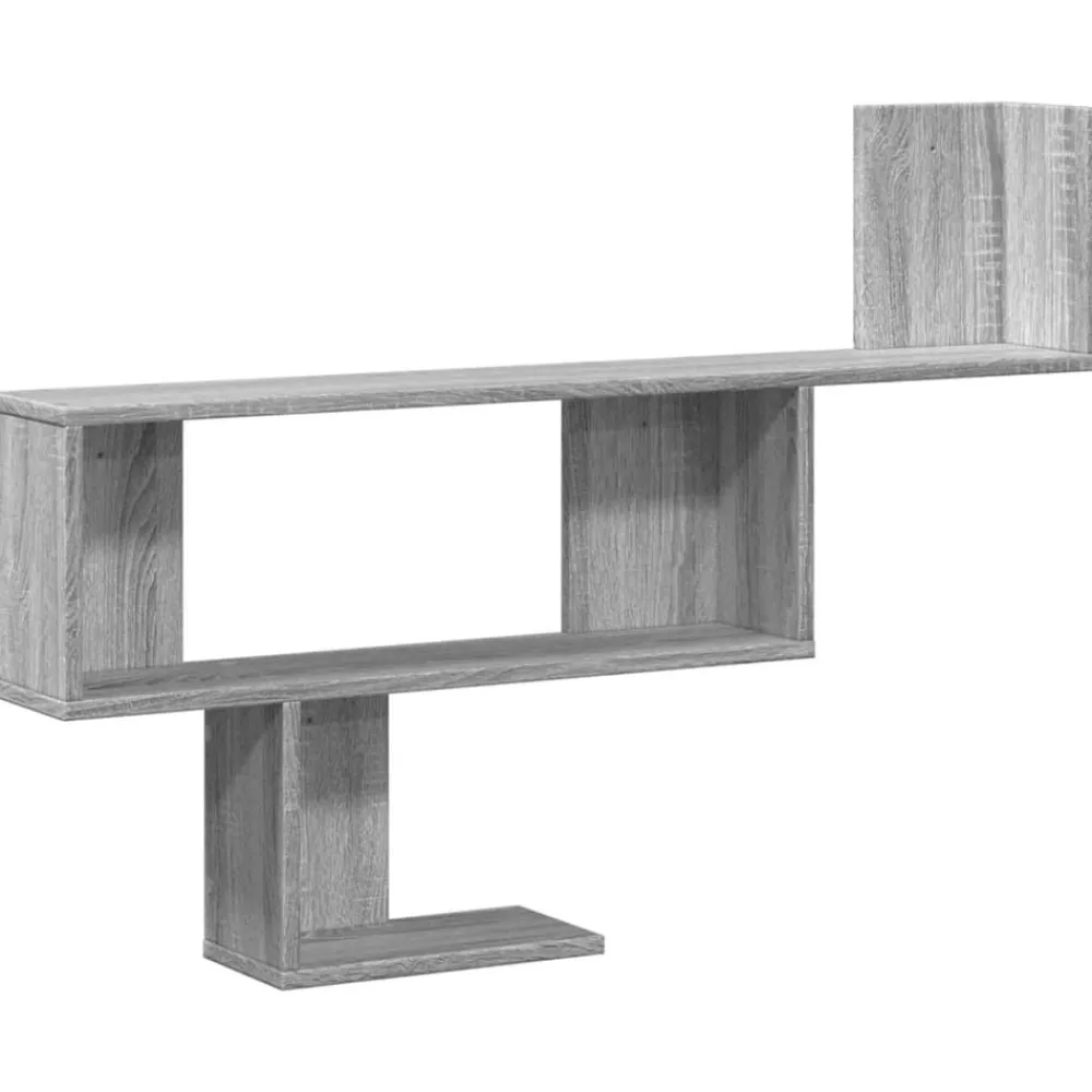 vidaXL Estante de pared madera ingeniería 100x15x70 cm Gris sonoma New