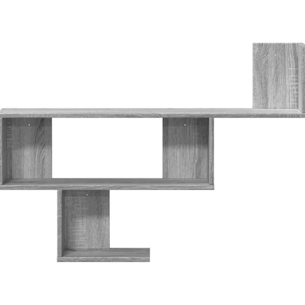 vidaXL Estante de pared madera ingeniería 100x15x70 cm Gris sonoma New