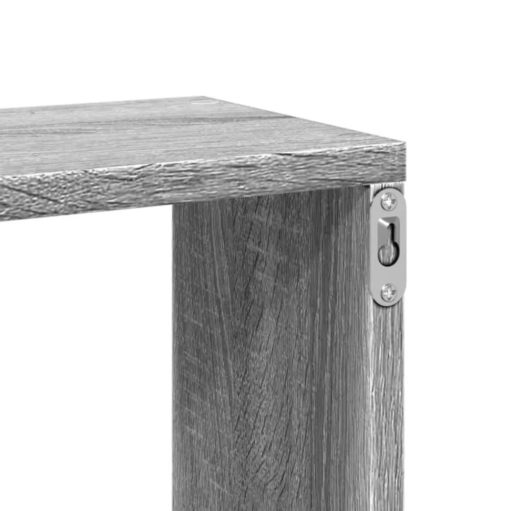 vidaXL Estante de pared madera ingeniería 167,5x18x68 cm Gris sonoma New