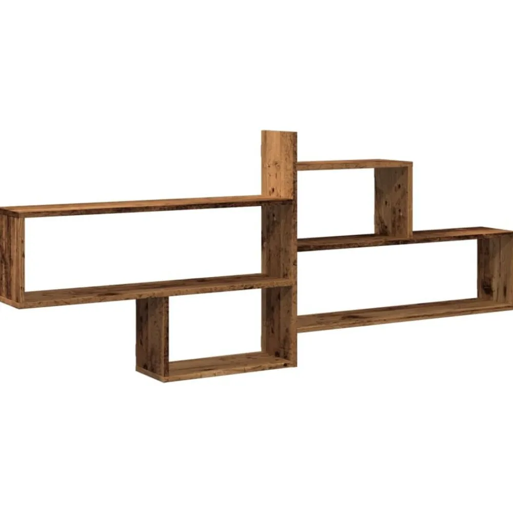 vidaXL Estanterías-Estante de pared madera ingeniería envejecida 167,5x18x68 cm