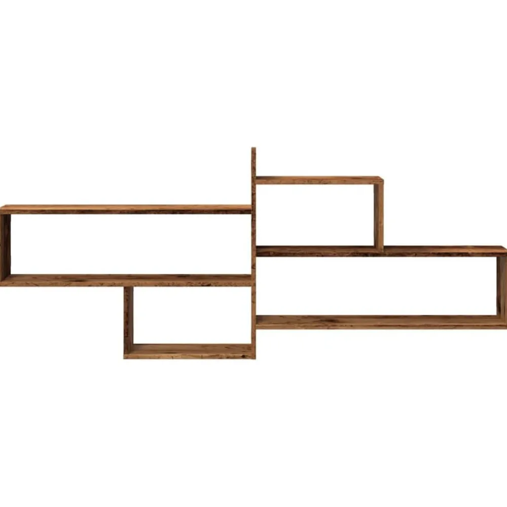 vidaXL Estanterías-Estante de pared madera ingeniería envejecida 167,5x18x68 cm