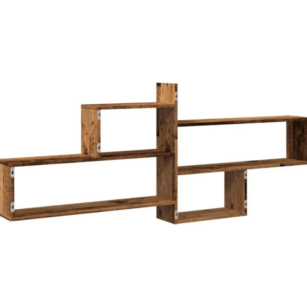 vidaXL Estanterías-Estante de pared madera ingeniería envejecida 167,5x18x68 cm