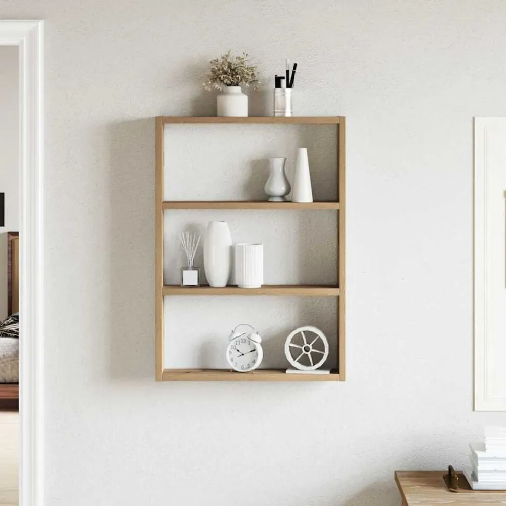 vidaXL Estante de pared madera ingeniería 43x9x60 cm Roble artisan Outlet