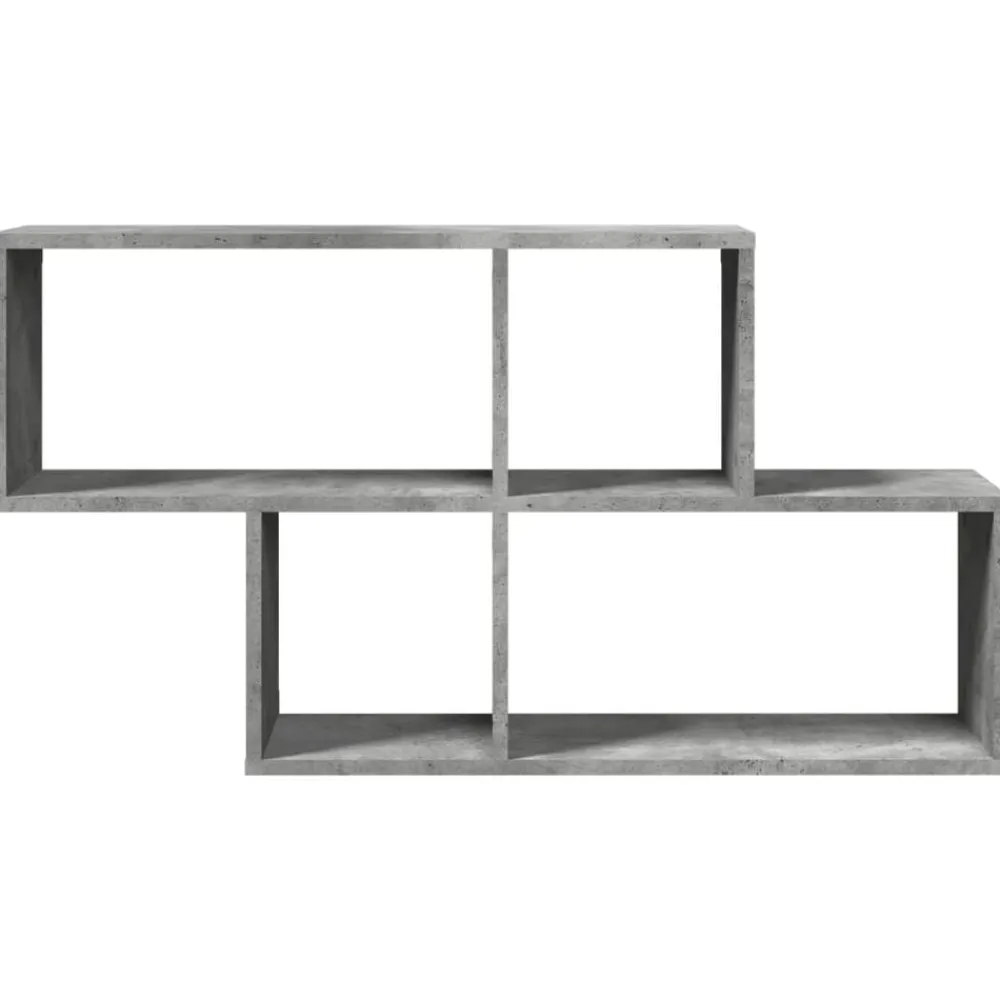vidaXL Estanterías-Estante de pared madera ingeniería gris hormigón 100x20x53 cm