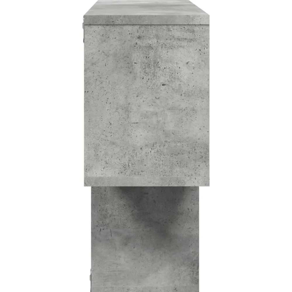 vidaXL Estanterías-Estante de pared madera ingeniería gris hormigón 100x20x53 cm