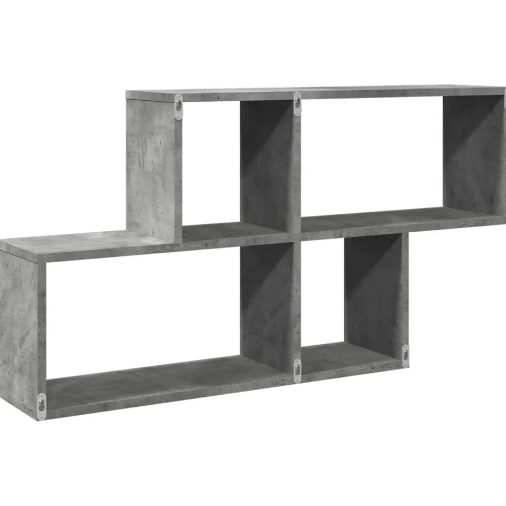 vidaXL Estanterías-Estante de pared madera ingeniería gris hormigón 100x20x53 cm