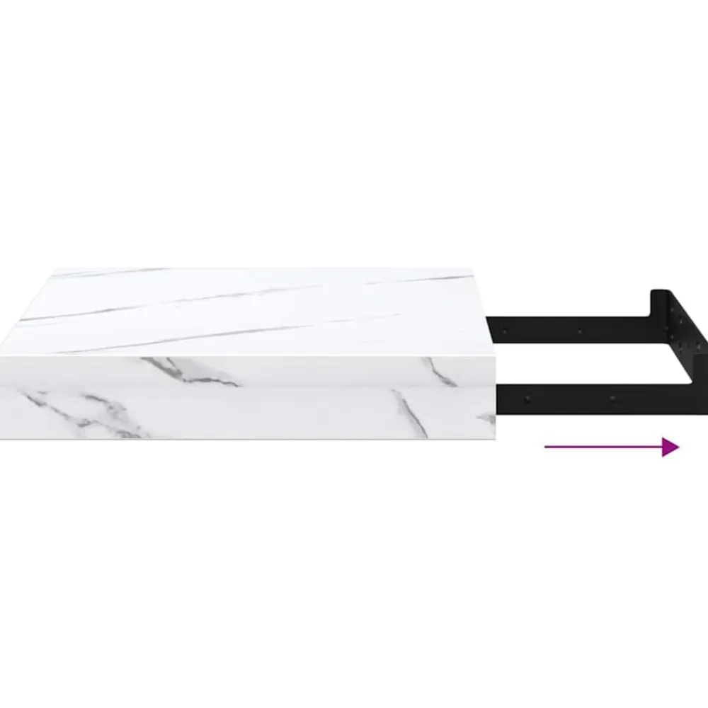 vidaXL Estante de pared Mármol 23 x 23,5 x 4 cm Madera de ingeniería Mármol Online