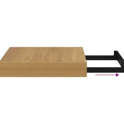 vidaXL Estante de pared Marrón 23 x 23,5 x 4 cm Madera de ingeniería Marrón Outlet