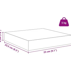 vidaXL Estante de pared Marrón 23 x 23,5 x 4 cm Madera de ingeniería Marrón Outlet