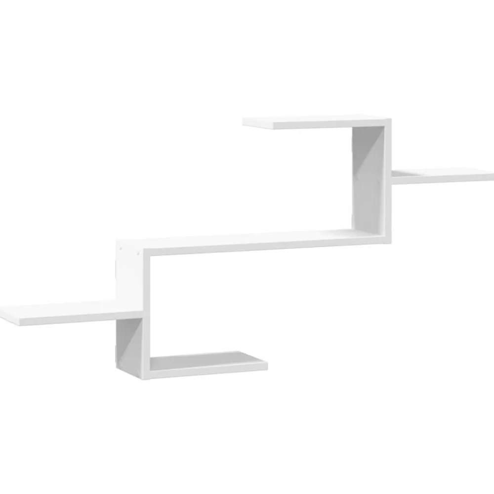 vidaXL Estante de pared madera de ingeniería 104x15x49 cm Blanco Best