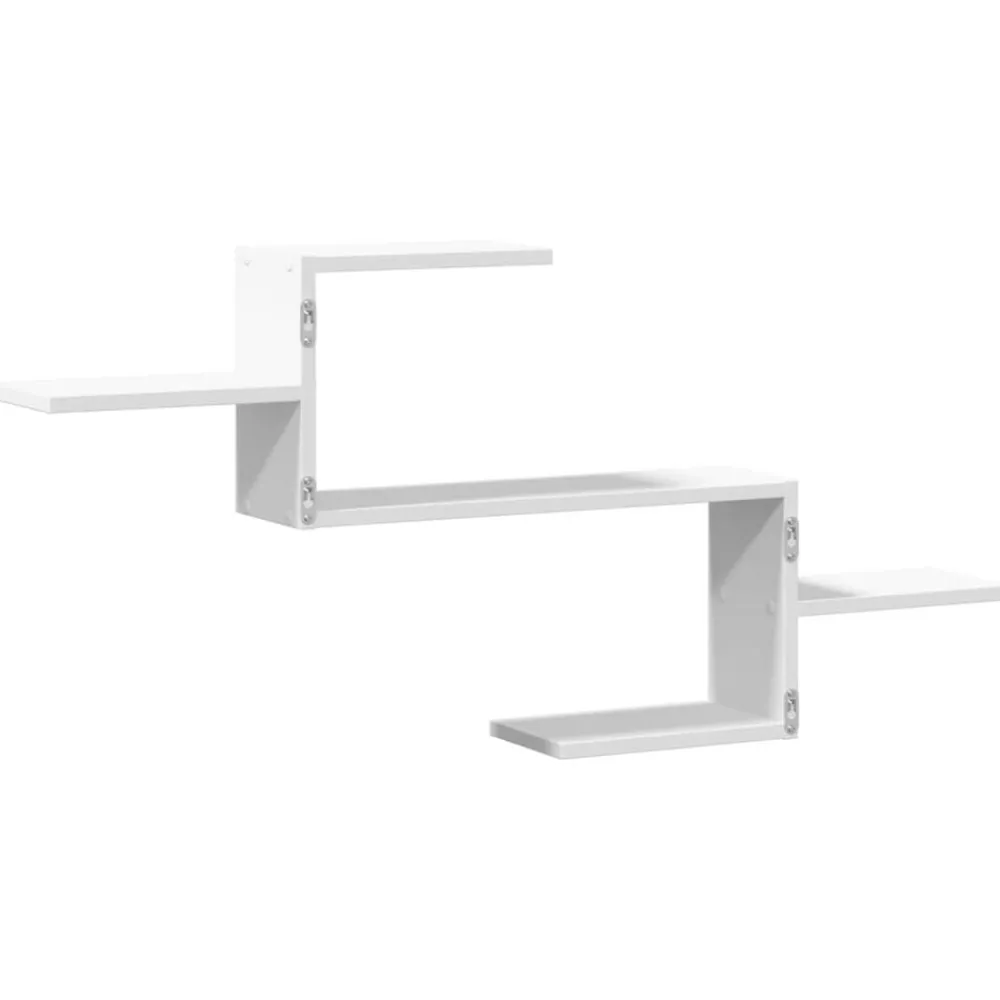 vidaXL Estante de pared madera de ingeniería 104x15x49 cm Blanco Best