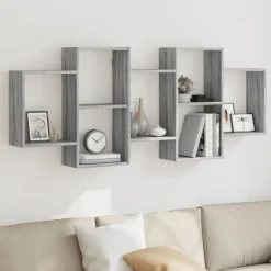 vidaXL Estanterías-Estante de pared madera ingeniería 159x18x65 cm