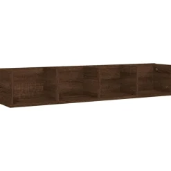vidaXL Estanterías-Estante de pared para CD madera color roble marrón 100x18x18 cm