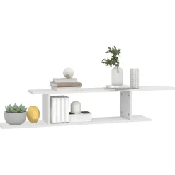 vidaXL Estanterías-Estante de pared para TV madera contrachapada 125x18x23 cm