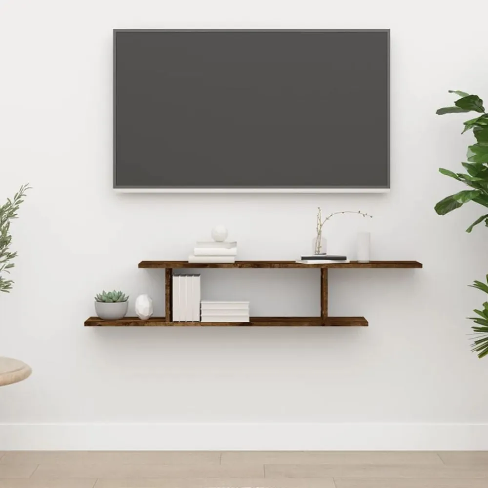 vidaXL Estanterías-Estante de pared para TV madera 125x18x23 cm