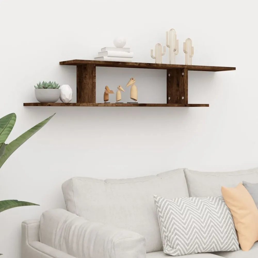 vidaXL Estanterías-Estante de pared para TV madera 125x18x23 cm