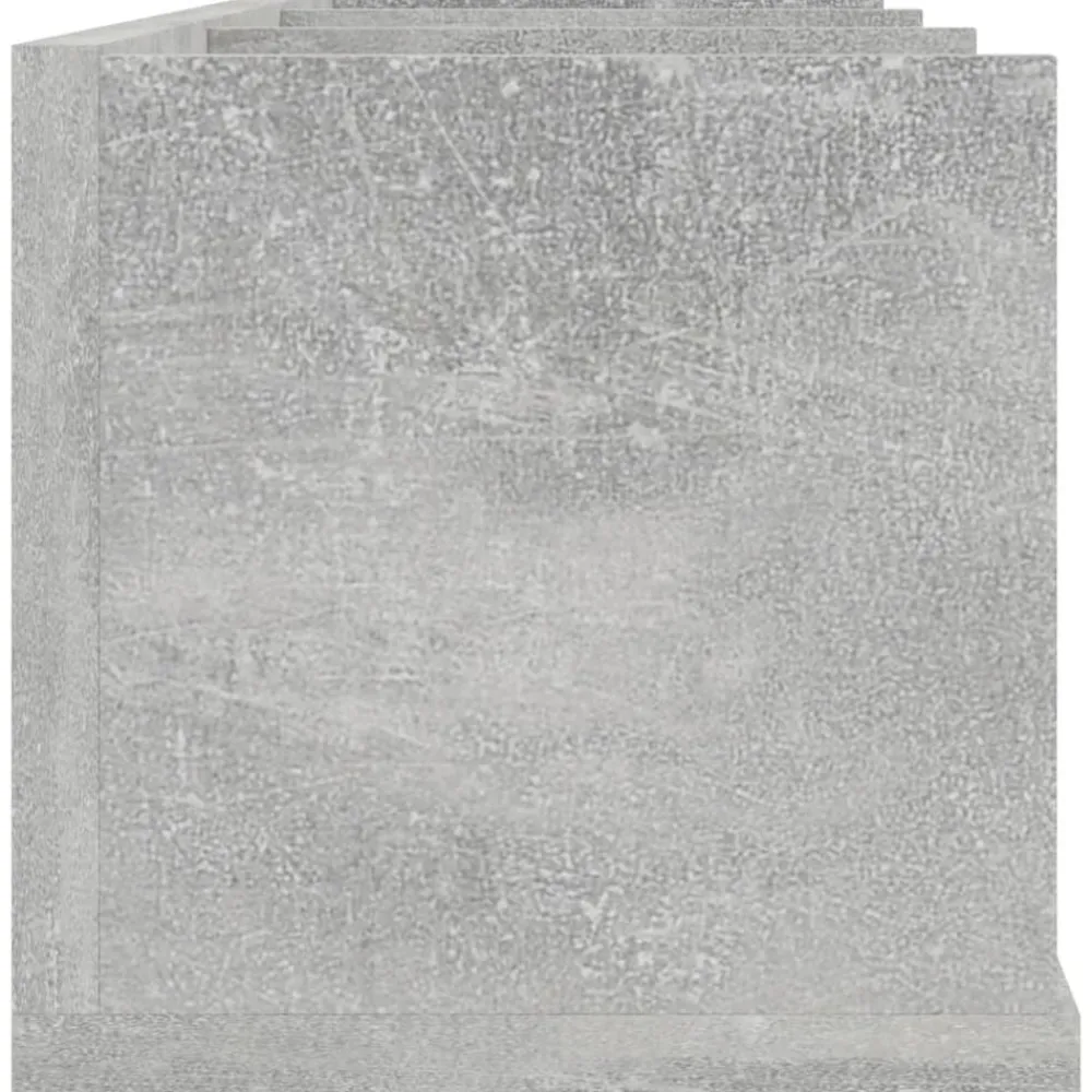 vidaXL Estanterías-Estante de pared para CD contrachapada hormigón 75x18x18cm