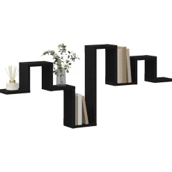 vidaXL Estante de pared 104.5 x 43 x 10 cm Roble negro Clearance