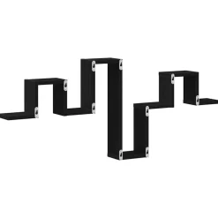 vidaXL Estante de pared 104.5 x 43 x 10 cm Roble negro Clearance
