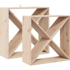 vidaXL Armarios Y Almacenamiento-Estante de Vino 2 pcs 62 x 25 x 62 cm