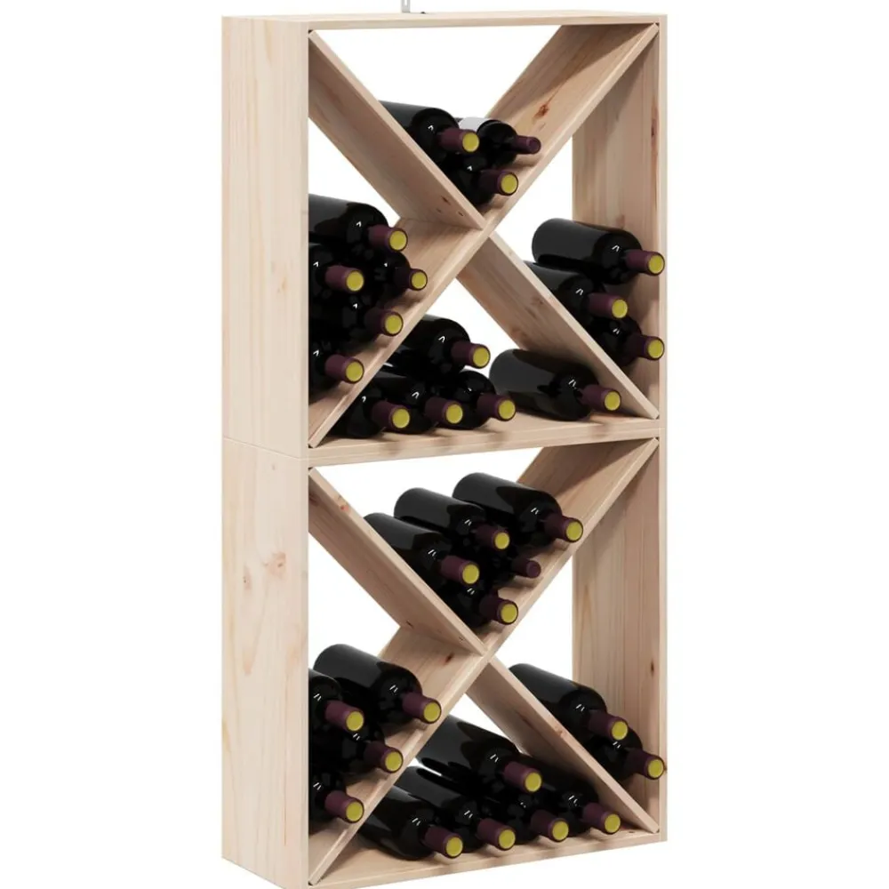vidaXL Armarios Y Almacenamiento-Estante de Vino 2 pcs 62 x 25 x 62 cm