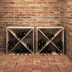 vidaXL Armarios Y Almacenamiento-Estante de Vino 2 pcs 62 x 25 x 62 cm