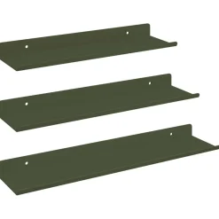 vidaXL Estanterías-Estante flotante 3 pcs 40 x 9 x 2,5 cm Acero