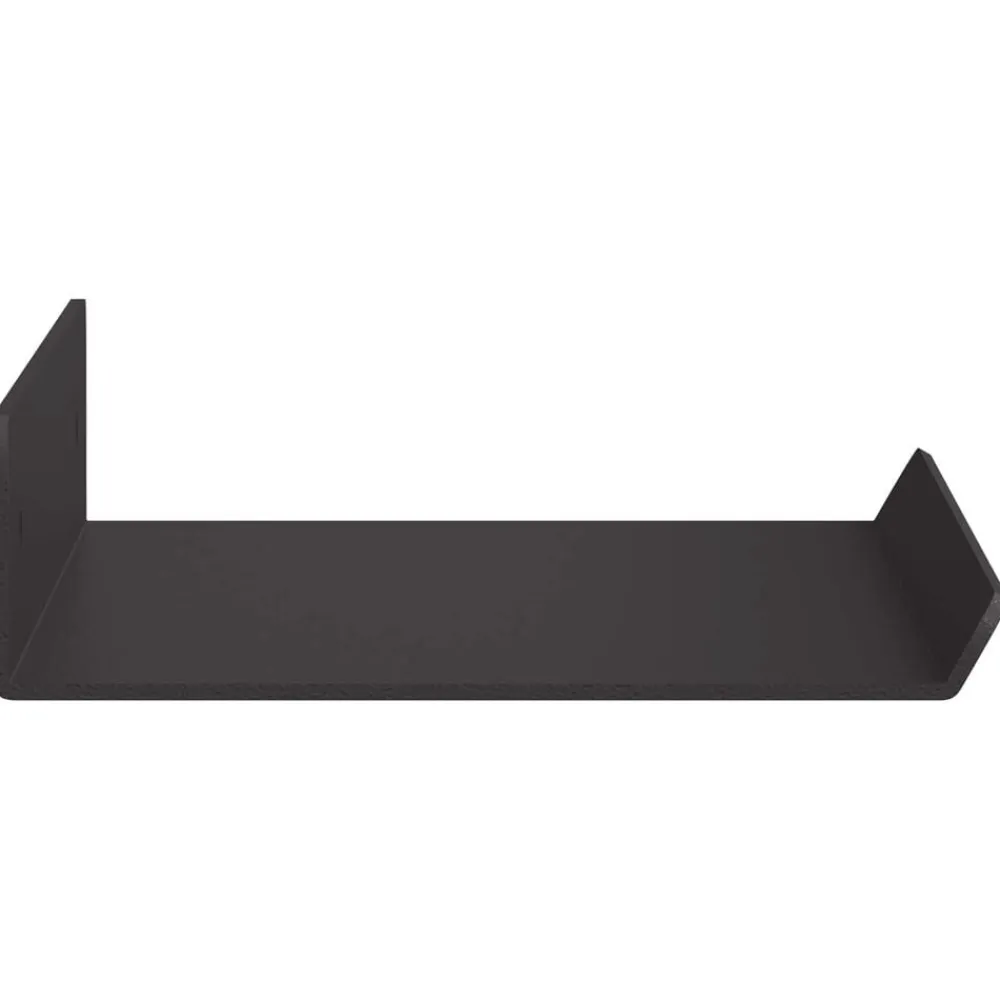 vidaXL Estante flotante 3 pcs 40 x 9 x 2,5 cm Acero Negro Hot