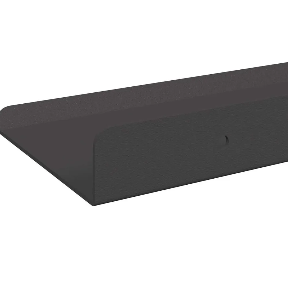 vidaXL Estante flotante 3 pcs 40 x 9 x 2,5 cm Acero Negro Hot