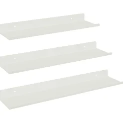 vidaXL Estante flotante 3 pcs 40 x 9 x 2,5 cm Acero White Sale