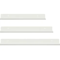 vidaXL Estante flotante 3 pcs 40 x 9 x 2,5 cm Acero White Sale