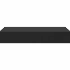 vidaXL Estante flotante de pared con cajón negro 48x25x8 cm