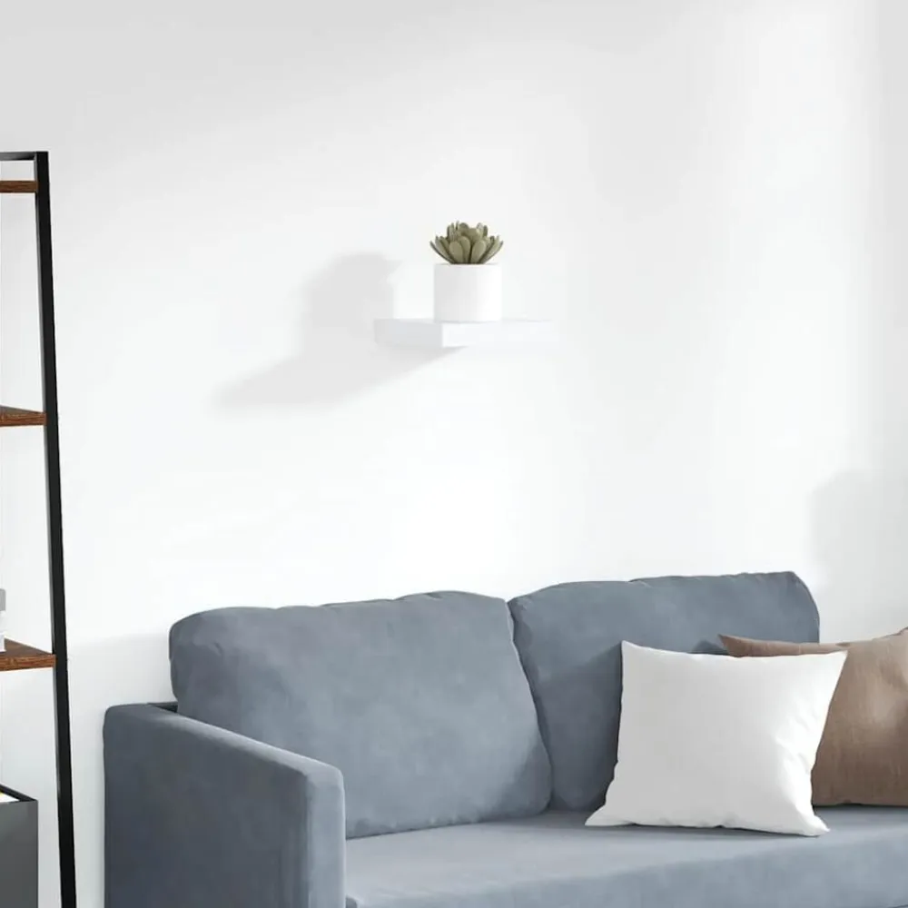 vidaXL Estante flotante de pared MDF 23x23,5x3,8 cm Blanco Discount