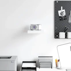 vidaXL Estante flotante de pared MDF 23x23,5x3,8 cm Blanco Discount